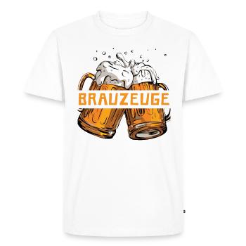 Brewman Beer Drinker - Men's Premium Organic T-Shirt - white - Front - Nico (187cm)