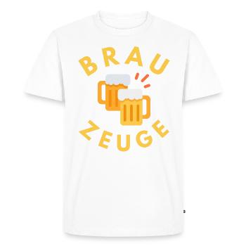 Brewware beer drinker - Men's Premium Organic T-Shirt - white - Front - Nico (187cm)