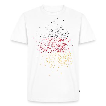 Allemagne - Noir Rouge Or 09 - T-shirt Premium bio Homme - blanc - Devant - Nico (187cm)