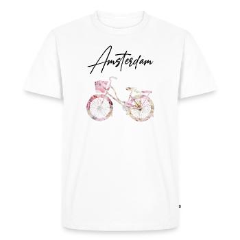 Amsterdam Holland Netherlands - Men's Premium Organic T-Shirt - white - Front - Nico (187cm)