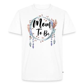 Mom to be Boho Mommy Mama Pregnant Baby Party - Men's Premium Organic T-Shirt - white - Front - Nico (187cm)