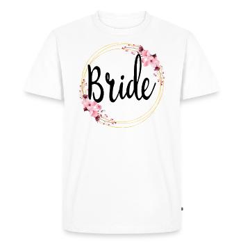 Bride To Be Bridal Flower Wreath Flowers Engagement JGA - Men's Premium Organic T-Shirt - white - Front - Nico (187cm)