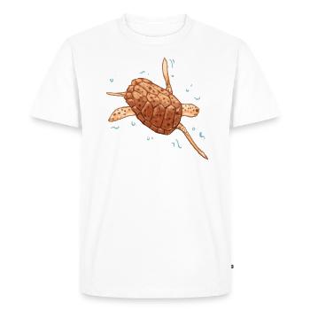 Tortue aquatique - T-shirt Premium bio Homme - blanc - Devant - Nico (187cm)