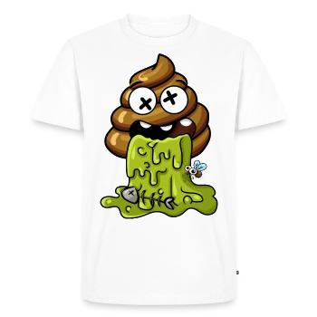 Un tas de vomir - T-shirt Premium bio Homme - blanc - Devant - Nico (187cm)