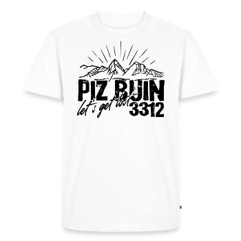Piz Buin Silvretta Engadin Grisons Vorarlberg - T-shirt Premium bio Homme - blanc - Devant - Nico (187cm)