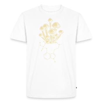 Mushroom Enthogen Psilocybin - Men's Premium Organic T-Shirt - white - Front - Nico (187cm)