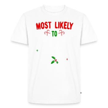 Most likely to Shake the Presents Christmas Family - T-shirt Premium bio Homme - blanc - Devant - Nico (187cm)