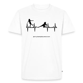 Sportsline - Soccer woman - Men's Premium Organic T-Shirt - white - Front - Nico (187cm)