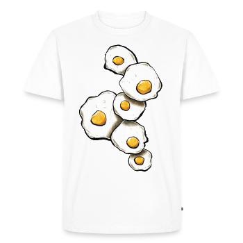 Fried eggs - Men's Premium Organic T-Shirt - white - Front - Nico (187cm)
