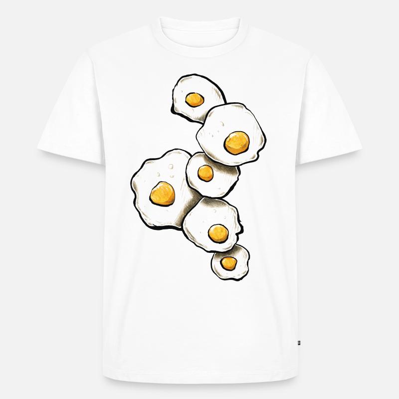 Spiegeleier - Männer Premium Bio T-Shirt - Weiß