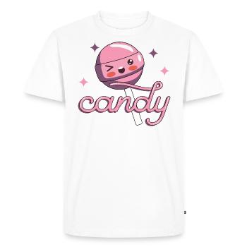 Candy Lollipop Halloween - T-shirt Premium bio Homme - blanc - Devant - Nico (187cm)