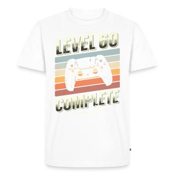 60th Birthday Level 60 Édition limitée complète - T-shirt Premium bio Homme - blanc - Devant - Nico (187cm)