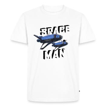 SPACE MAN - Men's Premium Organic T-Shirt - white - Front - Nico (187cm)