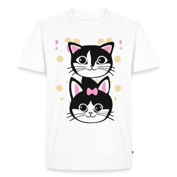 Mignon bébé chat Chibi pour les enfants - T-shirt Premium bio Homme - blanc - Devant - Nico (187cm)