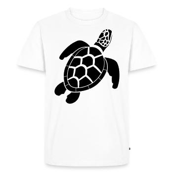 tortoise - Men's Premium Organic T-Shirt - white - Front - Nico (187cm)
