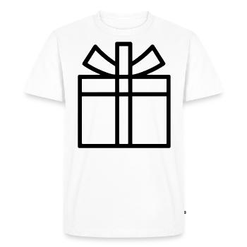 Petite boite cadeau - T-shirt Premium bio Homme - blanc - Devant - Nico (187cm)
