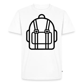 Backpack - Men's Premium Organic T-Shirt - white - Front - Nico (187cm)