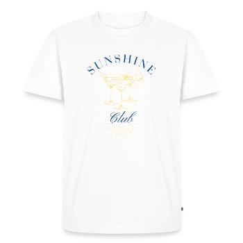 Sunshine Club - Men's Premium Organic T-Shirt - white - Front - Nico (187cm)