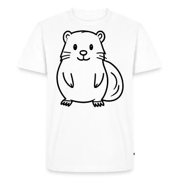 Murmeltier - Männer Premium Bio T-Shirt - Weiß - Vorne - Nico (187cm)