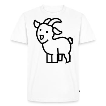 He-goat - Men's Premium Organic T-Shirt - white - Front - Nico (187cm)
