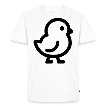 poussin - T-shirt Premium bio Homme - blanc - Devant - Nico (187cm)