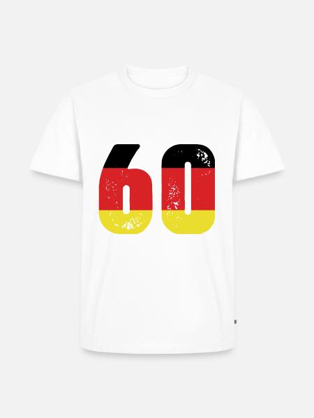 60 Numéro Jersey Allemagne - T-shirt Premium bio Homme - blanc