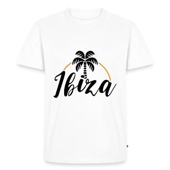 Ibiza Palm - T-shirt Premium bio Homme - blanc - Devant - Nico (187cm)