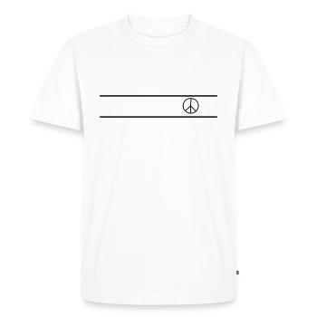 Peace - Men's Premium Organic T-Shirt - white - Front - Nico (187cm)