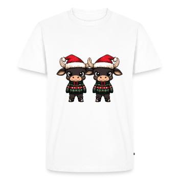 Taurus Christmas Team - Men's Premium Organic T-Shirt - white - Front - Nico (187cm)