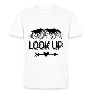 mountains mountains - Men's Premium Organic T-Shirt - white - Front - Nico (187cm)