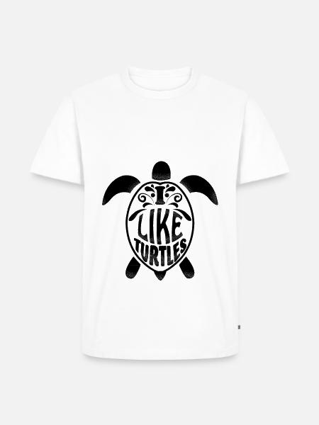 cool turtle gift - Men's Premium Organic T-Shirt - white