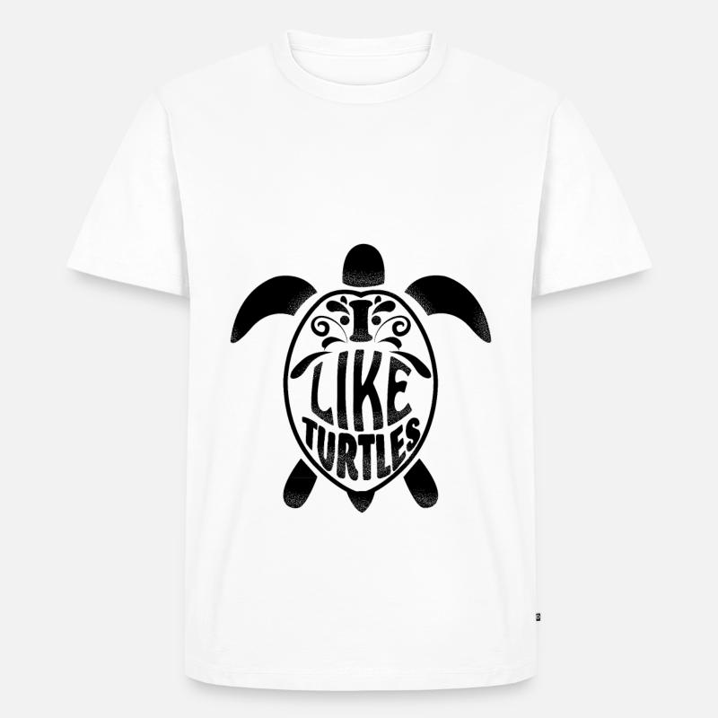 cooles Schildkrötengeschenk - Männer Premium Bio T-Shirt - Weiß
