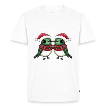 Équipe de Noël Colibri Oiseau - T-shirt Premium bio Homme - blanc - Devant - Nico (187cm)