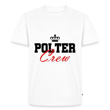 Polter Crew Fiançailles Mariage - T-shirt Premium bio Homme - blanc - Devant - Nico (187cm)