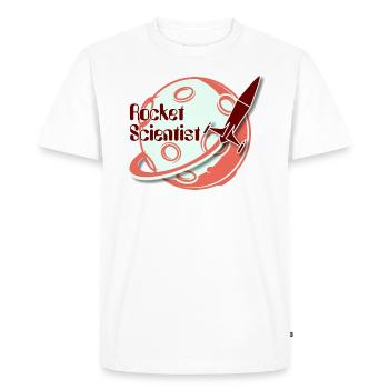 C’est la science des fusées - T-shirt Premium bio Homme - blanc - Devant - Nico (187cm)