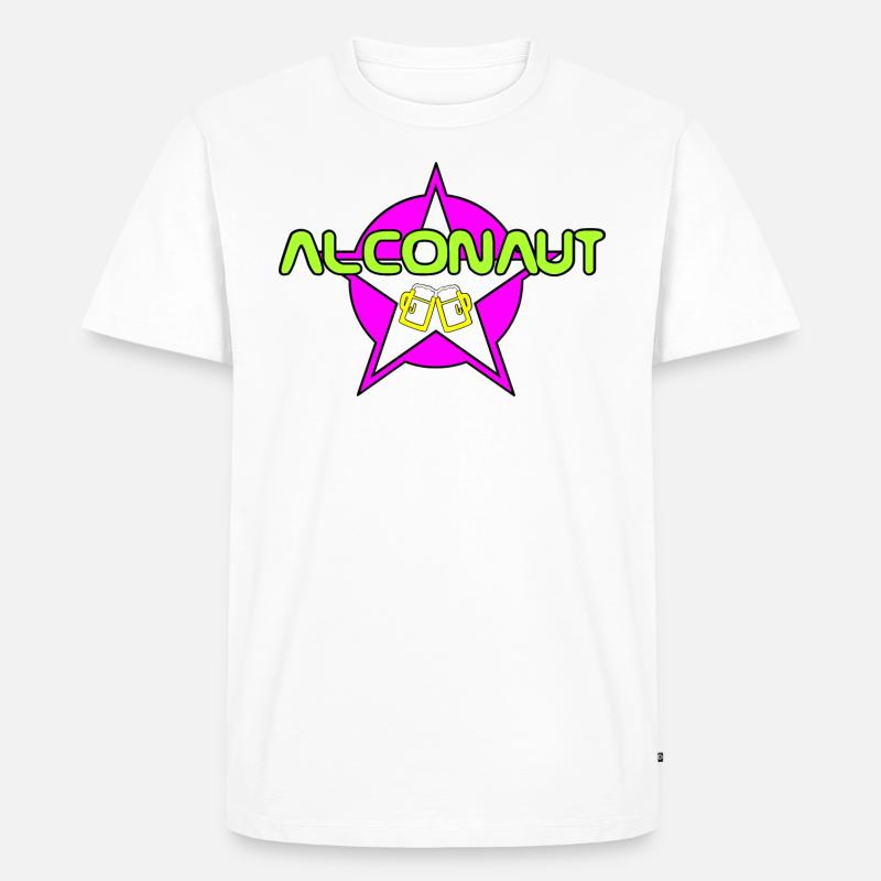 Party - ALCONAUT E - Männer Premium Bio T-Shirt - Weiß