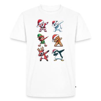 Dabbing Figurines de Noël Dab Noël - T-shirt Premium bio Homme - blanc - Devant - Nico (187cm)