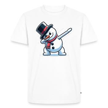 Dabbing Christmas Snowman Dab Christmas - Men's Premium Organic T-Shirt - white - Front - Nico (187cm)