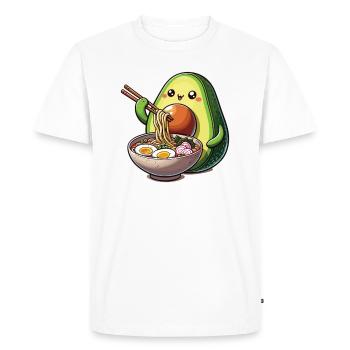 Avocat aux nouilles ramen kawaii avocat - T-shirt Premium bio Homme - blanc - Devant - Nico (187cm)