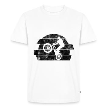 BMX Vélo Vélo Rétro Cadeau Vélo Motocross - T-shirt Premium bio Homme - blanc - Devant - Nico (187cm)