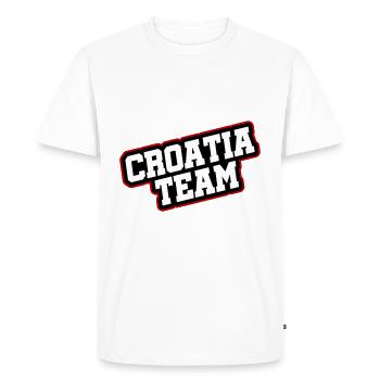Croatia Team - Men's Premium Organic T-Shirt - white - Front - Nico (187cm)