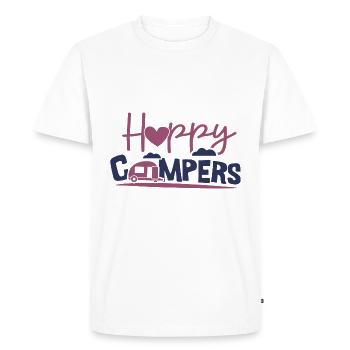 Happy Campers - T-shirt Premium bio Homme - blanc - Devant - Nico (187cm)