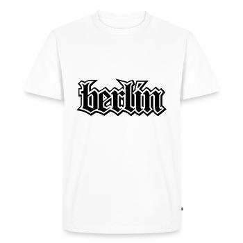 Berlin lettering Oldschool for Berlin gift - Men's Premium Organic T-Shirt - white - Front - Nico (187cm)