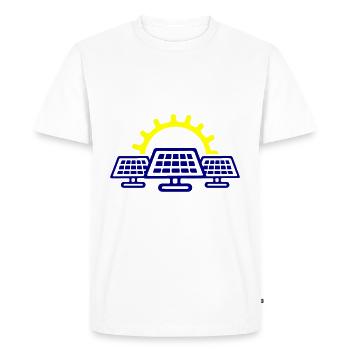Photovoltaïque Énergie solaire - T-shirt Premium bio Homme - blanc - Devant - Nico (187cm)