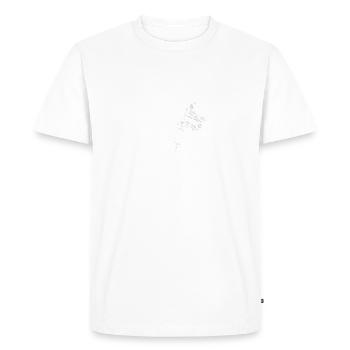 TATTOO HEART BEAT - T-shirt Premium bio Homme - blanc - Devant - Nico (187cm)