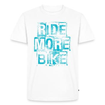 Ride More Bike - Men's Premium Organic T-Shirt - white - Front - Nico (187cm)