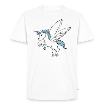 Licorne avec des ailes - T-shirt Premium bio Homme - blanc - Devant - Nico (187cm)