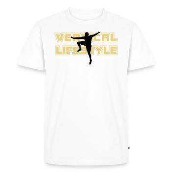 mode de vie vertical 2 - T-shirt Premium bio Homme - blanc - Devant - Nico (187cm)