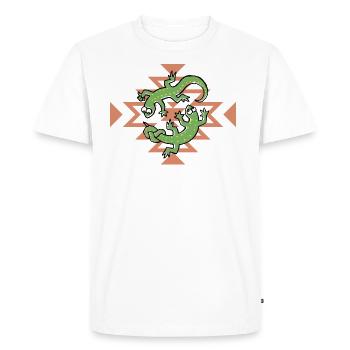 Climbing, Lizard - Men's Premium Organic T-Shirt - white - Front - Nico (187cm)