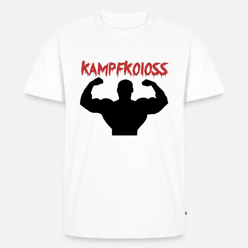 Kampfkoloss Training Motivaton Geschenk - Männer Premium Bio T-Shirt - Weiß